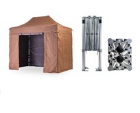 Nůžkový párty stan 2x3 m TENTino BIG HEXAGON Barva opláštění: 10A - HNĚDÁ