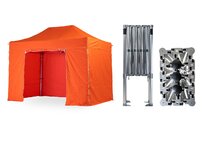Nůžkový párty stan 2x4 m TENTino BIG HEXAGON Barva opláštění: 6A - ORANŽOVÁ