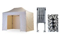 Nůžkový párty stan 2x4 m TENTino BIG HEXAGON EXTREME Barva opláštění: 2A - KRÉMOVÁ