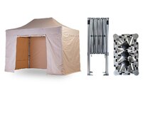 Nůžkový párty stan 2x4 m TENTino BIG HEXAGON EXTREME Barva opláštění: 3A - BÉŽOVÁ