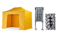 Nůžkový párty stan 2x4 m TENTino BIG HEXAGON EXTREME Barva opláštění: 4A - ŽLUTÁ