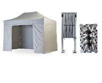 Nůžkový párty stan 2x4 m TENTino BIG HEXAGON EXTREME Barva opláštění: 5A - ŠEDÁ
