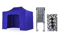 Nůžkový párty stan 2x4 m TENTino BIG HEXAGON EXTREME Barva opláštění: 8A - MODRÁ