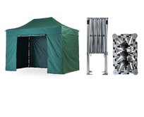 Nůžkový párty stan 2x4 m TENTino BIG HEXAGON EXTREME Barva opláštění: 9A - ZELENÁ
