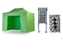 Nůžkový párty stan 2x4 m TENTino BIG HEXAGON EXTREME Barva opláštění: 13A - SVĚTLE ZELENÁ