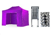 Nůžkový párty stan 2x4 m TENTino BIG HEXAGON Barva opláštění: 15A - FIALOVÁ