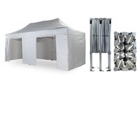 Nůžkový párty stan 4x6 m /6 noh TENTino BH EXTREME EXTRA HIGH ROOF Barva opláštění: 12A - SVĚTLE MODRÁ