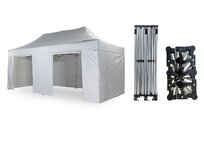 Nůžkový párty stan 3x6 m TENTino SMALL HEXAGON Barva opláštění: 1A - BÍLÁ