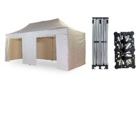 Nůžkový párty stan 3x6 m TENTino SMALL HEXAGON Barva opláštění: 2A - KRÉMOVÁ
