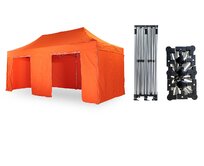 Nůžkový párty stan 3x6 m TENTino SMALL HEXAGON Barva opláštění: 6A - ORANŽOVÁ