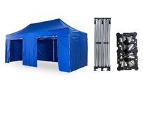 Nůžkový párty stan 3x6 m TENTino SMALL HEXAGON Barva opláštění: 8A - MODRÁ