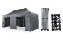 Nůžkový párty stan 3x6 m TENTino SMALL HEXAGON Barva opláštění: 17A - ANTRACIT
