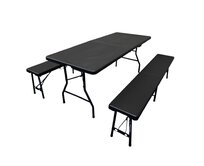 TENTino Plastový pivní set skládací BLACK - 180 cm
