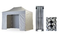 Nůžkový párty stan 3x4,5 m TENTino BIG HEXAGON EXTREME Barva opláštění: 5A - ŠEDÁ