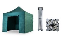 Nůžkový párty stan 4x4 m TENTino BIG HEXAGON Barva opláštění: 9A - ZELENÁ