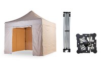 Nůžkový párty stan 3x3 m TENTino SMALL HEXAGON Barva opláštění: 3A - BÉŽOVÁ