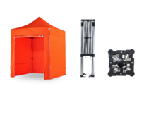 Nůžkový párty stan 2x2 m TENTino SMALL HEXAGON Barva opláštění: 6A - ORANŽOVÁ