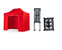 Nůžkový párty stan 2x3 m TENTino SMALL HEXAGON Barva opláštění: 7A - ČERVENÁ