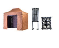 Nůžkový párty stan 2x3 m TENTino SMALL HEXAGON Barva opláštění: 10B - SVĚTLE HNĚDÁ