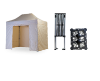 Nůžkový párty stan 2x3 m TENTino SMALL HEXAGON Barva opláštění: 2A - KRÉMOVÁ