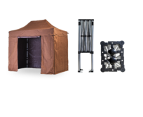 Nůžkový párty stan 2x3 m TENTino SMALL HEXAGON Barva opláštění: 10A - HNĚDÁ