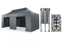 Nůžkový párty stan 4x6 m /6 noh TENTino BIG HEXAGON Barva opláštění: 17A - ANTRACIT