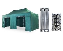 Nůžkový párty stan 4x8 m TENTino BIG HEXAGON Barva opláštění: 9A - ZELENÁ