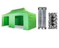 Nůžkový párty stan 4x8 m TENTino BIG HEXAGON Barva opláštění: 13A - SVĚTLE ZELENÁ