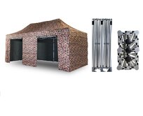 Nůžkový párty stan 4x8 m TENTino BIG HEXAGON Barva opláštění: 16A - MASKÁČOVÁ