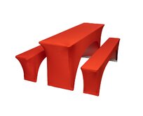 TENTino Elastický potah STANDARD na pivní set 200x50 - 200x70 cm Barva ubrusu: ČERVENÁ / RED