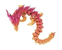 3D flexi zlato-růžový drak velký 48 cm