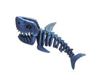 3D flexi Žralok modrošedý