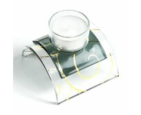 WAGA - Skleněný svícen na čajovou svíčku šedý