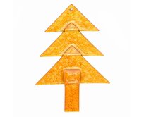 WAGA - Vánoční skleněná ozdoba stromek jantarový - hvězdičky