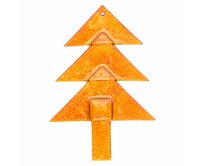 WAGA - Vánoční skleněná ozdoba stromek jantarový