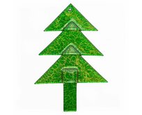 WAGA - Vánoční skleněná ozdoba stromek zelený