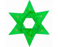 WAGA - Vánoční skleněná hvězda v průhledné zelené