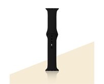 UNI Silikonový řemínek pro Apple Watch 42/44/45mm černý Velikost: S/M černá, S/M