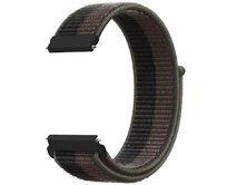 UNI Tmavě zelený nylonový řemínek 22mm s pruhem vícebarevná