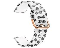 UNI Silikonový řemínek 20mm vzor tlapky vícebarevná