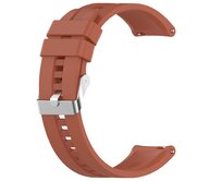 UNI Silikonový řemínek 20mm - Hnědý hnědá