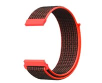 UNI Černo červený nylonový řemínek 22mm vícebarevná