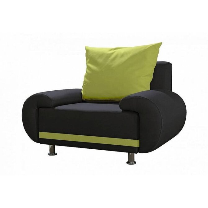 Křeslo AMORE - šedo-zelené - Neo 14 + Neo 17