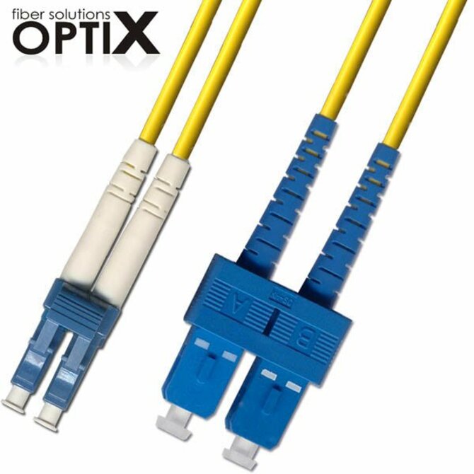 OPTIX LC/UPC-SC/UPC Optický patch cord 09/125 3m G657A