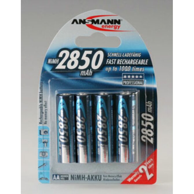 Ansmann akumulátor AA NiMH 2850 mAh (4 ks)