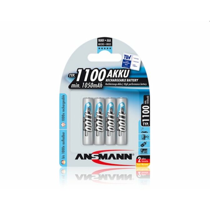 Ansmann akumulátor AAA NiMH 1100 mAh (4 ks)