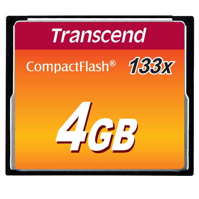 Transcend 4GB CF (133X) paměťová karta (MLC)