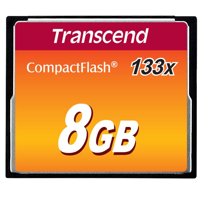 Transcend 8GB CF (133X) paměťová karta (MLC)