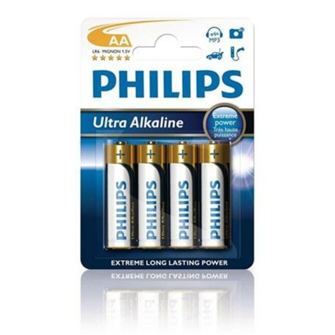 Philips baterie AA ExtremeLife+, alkalická - 4ks