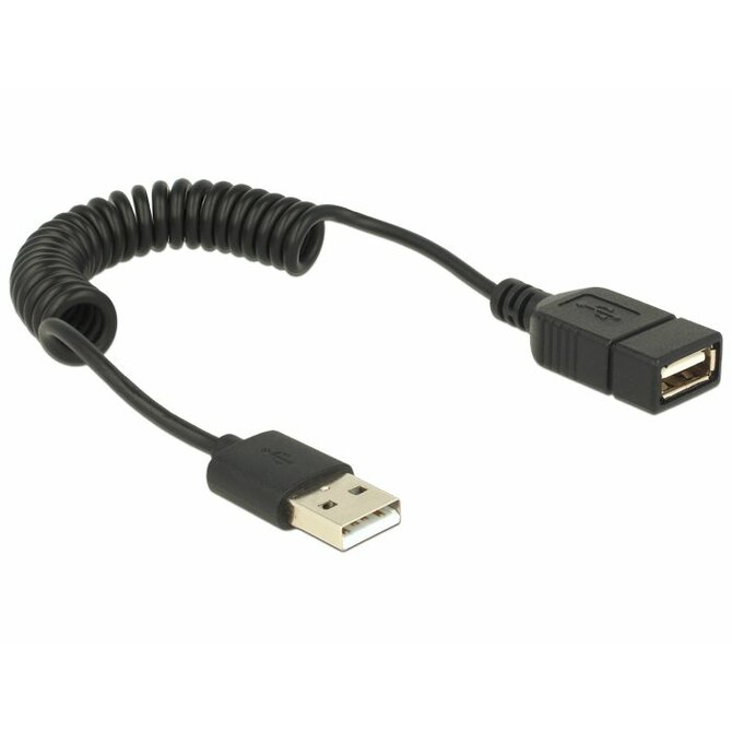 Delock kabel USB 2.0, prodlužovací, samec/samice, kroucený kabel